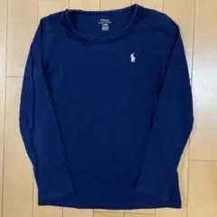 ポロ ラルフローレン 長袖Tシャツ ロンT 120cm ネイビー 刺繍 美品