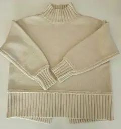 FREAK'S STORE クリーム色 タートルネック ニット