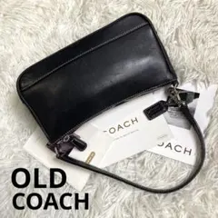 極美品 COACH オールドコーチ アクセサリーポーチ ブラック 黒のサムネイル