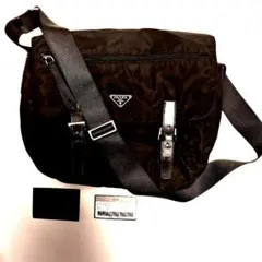 PRADA ブラック ナイロン ショルダーバッグ
