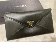 訳アリ価格✨プラダ 長財布 ヴィッテロムーブ 金ロゴ ブラック 黒