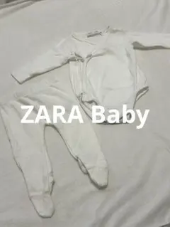 【ZARA Baby 】ホワイト コンビ肌着 0-1ヶ月 56㎝　セットアップ