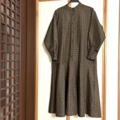 chocol raffine robe チェックワンピース　ティアードシャツ