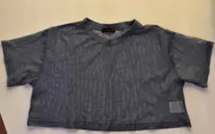love toxic青いメッシュ半袖Tシャツ S (140)