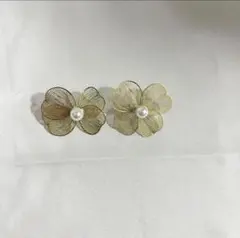 ゴールド 花デザイン ピアス