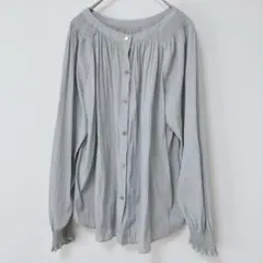 ノーリーズ　オフショルダー ブラウス　袖口フリル　ライトブルー　M