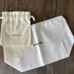 Dior CHANEL ノベルティ　巾着　ポーチ