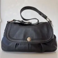 コーチ COACH F13729 レザー ワンショルダー ハンドバッグ ブラック