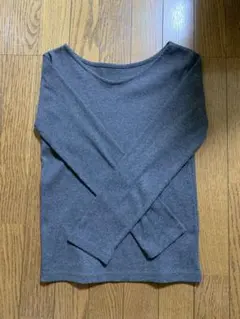 【earth music&ecology】グレー 長袖シャツ