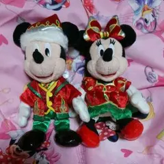 ミッキーミニー ぬいぐるみバッジ