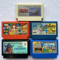 ファミコンカセットプチレア5本セット［夢幻戦士ヴァリス&ドナルド他］