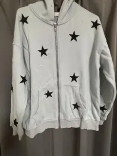 星柄ライトブルーパーカー