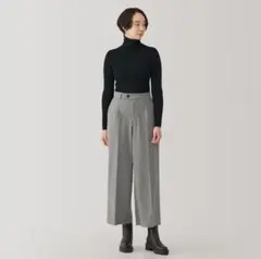 洗えるウールハイゲージ　リブ　タートルネックセーターLサイズ