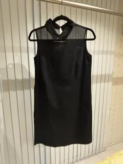 Ballsey 鎖骨シースルー　襟付　ノースリーブ　ワンピース　38