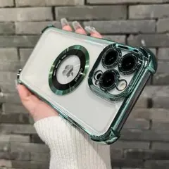 iPhone14plusケース クリア 耐衝撃 レンズ保護 MagSafe充電