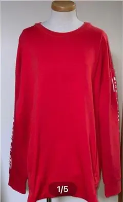 H&M メンズ　トレーナー　長袖　赤　XL