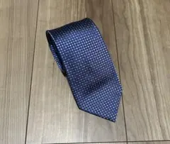 Aquascutum アクアスキュータム ネクタイ ネイビー チェック柄