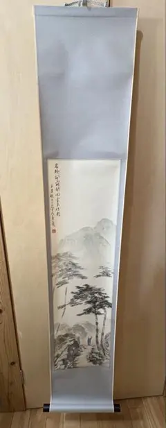 美品 掛け軸 法谷文雅作「花知一様春」大徳寺 共箱 禅語 茶掛け 縁起物