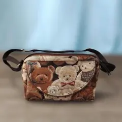 美品 Ravi Ravi クマ柄 ショルダーバッグ 大和屋 コブラン織り レアのサムネイル