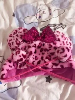 ★ディズニー★ヒョウ柄/ファンキャップ/ピンク