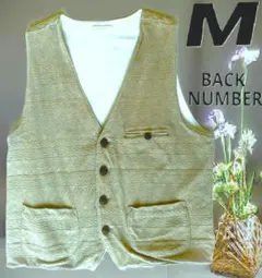 ☆BACK NUMBER☆幾何学模様スーツベストＭ(160~170㎝) ベージュ