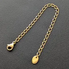 ネックレス延長アジャスター　10cm　オーバル　ステンレス　ゴールド　*1306