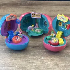 レトロ　ディズニー ポケットショップ 3種セット ミッキー ミニー ドナルド