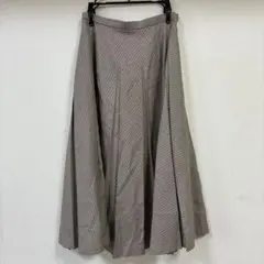 チェック柄フレアロングスカート