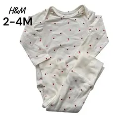 H&M ハート柄ロンパース　レギンス　セット　2-4M オーガニックコットン