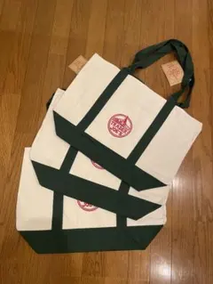 新品 Trader Joe's トートバッグ グリーン 3点セット レシートあり