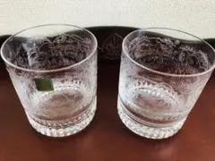 【HOYA】クリスタル ロックグラス 2個セット
