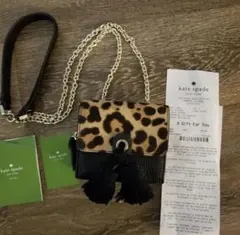 ケイトスペード♡レシート付正規品★ヒョウ柄ハラコ♡お財布ショルダーバッグ