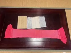 子供用　赤いフリル付き帯揚げ　木箱付き