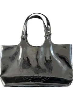 トリーバーチ　黒の光沢トートバッグ