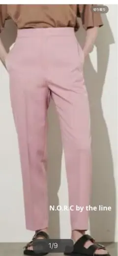 美品 N.O.R.C by the line ツイルスラックス 春色 ピンク 0