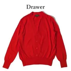 ドゥロワー Drawer オレンジ 朱 カーディガン 18G 251202-14のサムネイル