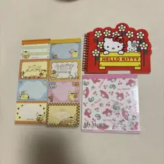 サンリオ　ポムポムプリン　キティ　マイメロ　メモ帳セット