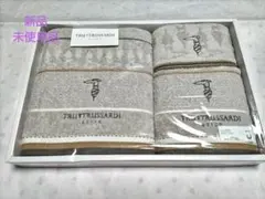 【新品】TRUSSARDI フェイスタオル ３枚セット グレー系のサムネイル