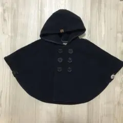 ミキハウス　コート　ポンチョ　紺　70 80 秋　冬