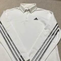 adidas プライムグリーン 長袖ポロシャツ L