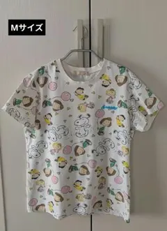 PEANUTS スヌーピー 総柄 Tシャツ