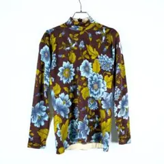 1970s ビンテージ　総柄　ハイネック　ニットセーター　カットソー　古着屋