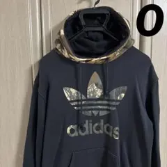 アディダスオリジナルス スウェットパーカー Oサイズ/ブラック/カモ柄