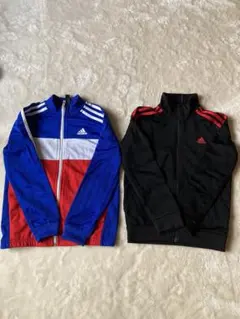 adidas ジャージセット 130cm 青・黒