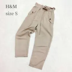 H&M イージーパンツ ハイウエスト S リラックス 体型カバー ゆったり