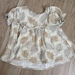 tete a tete 半袖　花柄ブラウス
