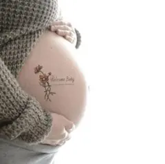 マタニティフォト ペイント アート 手書き シール 妊婦