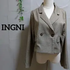 INGNI イング チェック柄 テーラードジャケット ダブルボタン M