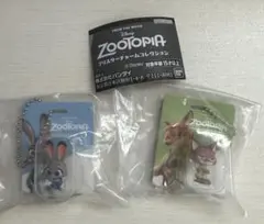 ズートピア ブリスターチャームコレクション ガチャガチャ ニック ジュディ 2点