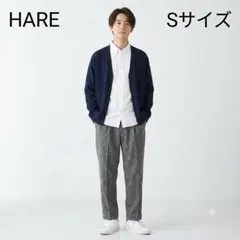 HARE ハレ ウール混 ツータックスラックス グレー Sサイズ テーパードのサムネイル
